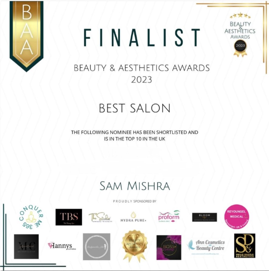 Best Salon (Finalist) - Beauty & Aesthetics Awards  2023