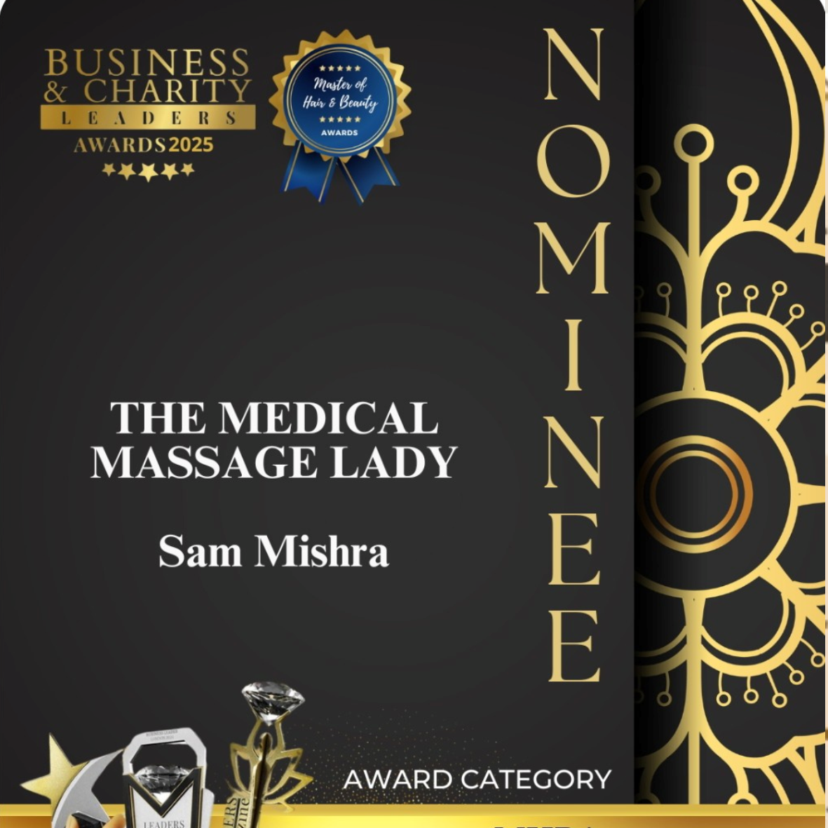 Masseur of the Year (Finalist) - The Business & Charity Leaders/MHBA Awards 2025